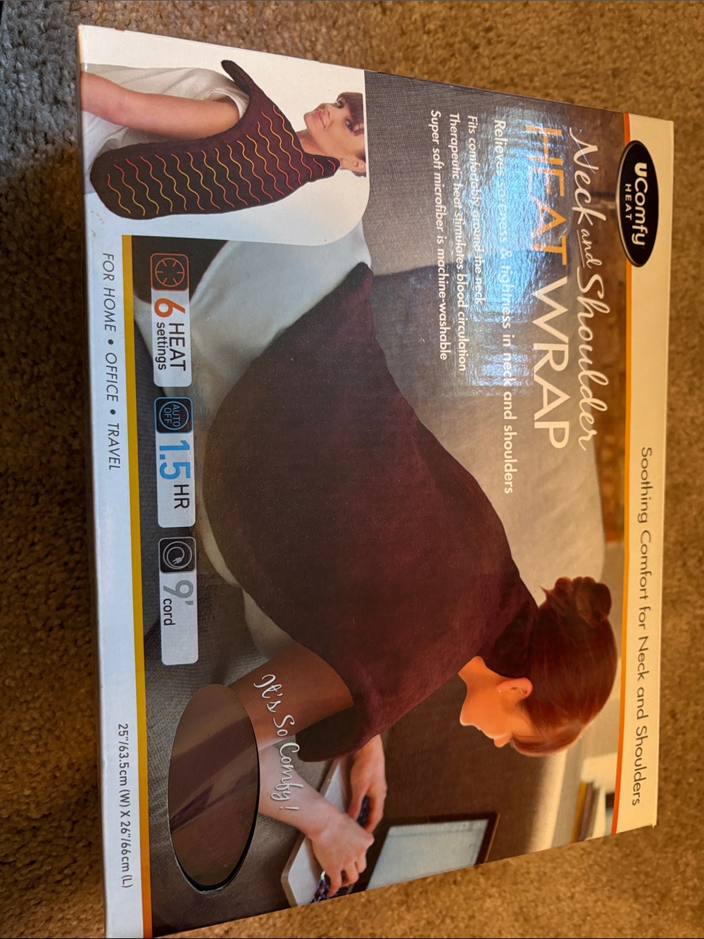 Heat Wrap Neck and Shoulder Wrap - Burgundy